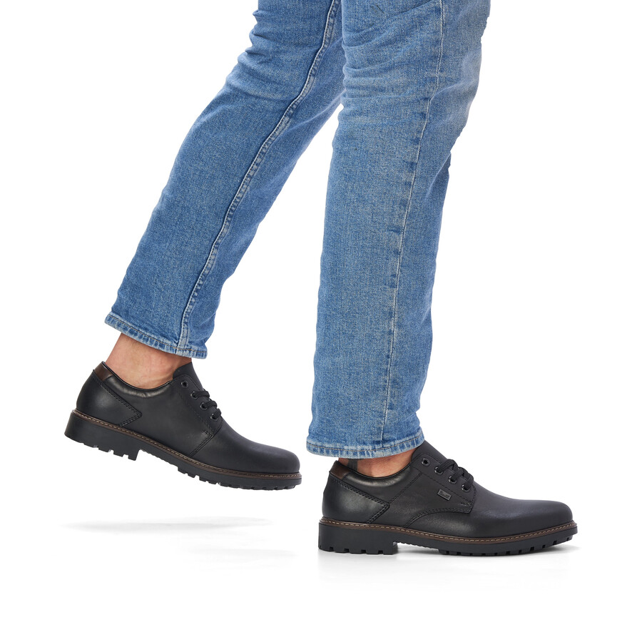 chaussures élastiques noires pour hommes rieker f4611-00