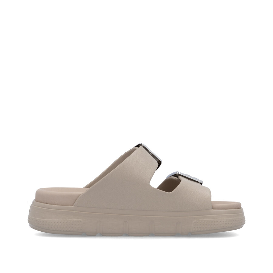 sandales beiges à boucle pour femmes rieker p2180-60