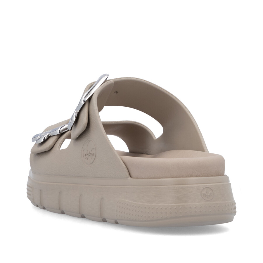 sandales beiges à boucle pour femmes rieker p2180-60