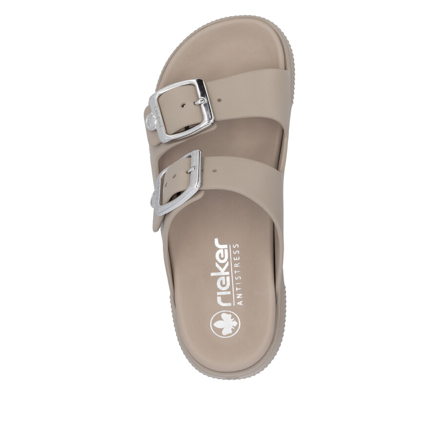 sandales beiges à boucle pour femmes rieker p2180-60